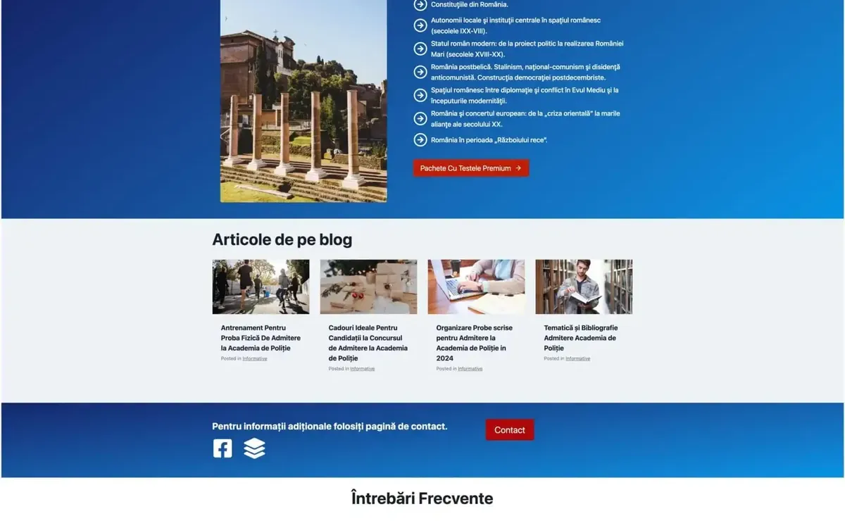 Captură site TesteAP.ro